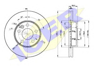 ICER 78BD1093-2 stabdžių diskas 
 Dviratė transporto priemonės -> Stabdžių sistema -> Stabdžių diskai / priedai
1 001 093, 1 045 994, 1 143 641