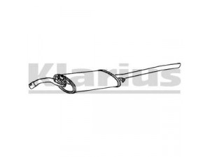 KLARIUS 250488 galinis duslintuvas 
 Išmetimo sistema -> Duslintuvas
1L0253609S, 1L0253609S, 1L0253609S