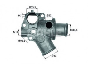 MAHLE ORIGINAL TI 114 80D termostatas, aušinimo skystis 
 Aušinimo sistema -> Termostatas/tarpiklis -> Thermostat
46431724, 60812298
