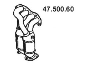 EBERSPÄCHER 47.500.60 katalizatoriaus keitiklis 
 Išmetimo sistema -> Katalizatoriaus keitiklis
25051-28041