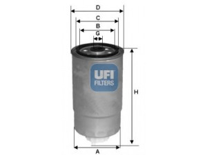 UFI 24.528.01 kuro filtras 
 Techninės priežiūros dalys -> Papildomas remontas
52126244AA, 52126244AB, 52126244AC