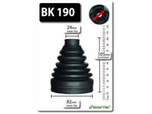 SHAFTEC BK190 gofruotoji membrana, kardaninis velenas 
 Ratų pavara -> Gofruotoji membrana