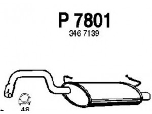 FENNO P7801 galinis duslintuvas 
 Išmetimo sistema -> Duslintuvas
3467139, 3467680