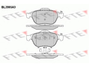 FTE BL2065A3 stabdžių trinkelių rinkinys, diskinis stabdys 
 Techninės priežiūros dalys -> Papildomas remontas
41 06 007 56R, 77 01 209 101, 77 01 209 672
