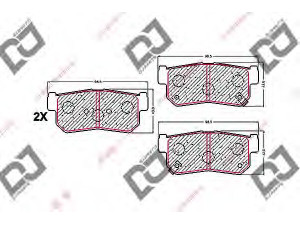 DJ PARTS BP1627 stabdžių trinkelių rinkinys, diskinis stabdys 
 Techninės priežiūros dalys -> Papildomas remontas
4841305100