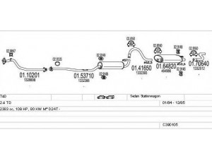 MTS C390105002244 išmetimo sistema 
 Išmetimo sistema -> Išmetimo sistema, visa