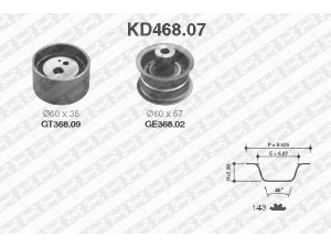 SNR KD468.07 paskirstymo diržo komplektas 
 Techninės priežiūros dalys -> Papildomas remontas
13070-05E10, 13074-05E11