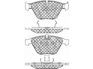 BSF 10684 stabdžių trinkelių rinkinys, diskinis stabdys 
 Techninės priežiūros dalys -> Papildomas remontas
34112283865, 34116753668, 34116761283