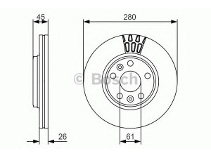 BOSCH 0 986 479 576 stabdžių diskas 
 Stabdžių sistema -> Diskinis stabdys -> Stabdžių diskas
415 421 04 12, A 415 421 04 12
