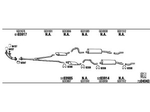 WALKER JA30203 išmetimo sistema 
 Išmetimo sistema -> Išmetimo sistema, visa
