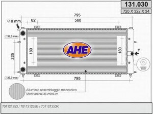 AHE 131.030 radiatorius, variklio aušinimas 
 Aušinimo sistema -> Radiatorius/alyvos aušintuvas -> Radiatorius/dalys
701121253