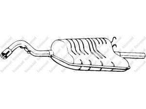 BOSAL 154-537 galinis duslintuvas 
 Išmetimo sistema -> Duslintuvas
1033721, 1109225, 1495900