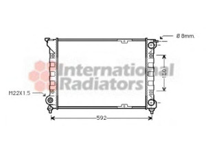 VAN WEZEL 58002085 radiatorius, variklio aušinimas 
 Aušinimo sistema -> Radiatorius/alyvos aušintuvas -> Radiatorius/dalys
191121251N, 191121253N