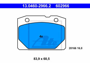 ATE 13.0460-2966.2 stabdžių trinkelių rinkinys, diskinis stabdys 
 Techninės priežiūros dalys -> Papildomas remontas
2101-3501089, 2101-3501090