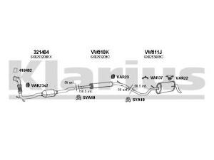 KLARIUS 930834U išmetimo sistema 
 Išmetimo sistema -> Išmetimo sistema, visa