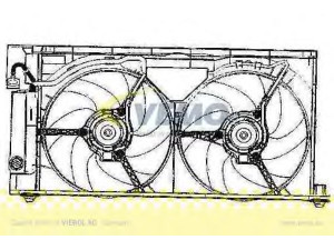 VEMO V22-01-1761 ventiliatorius, radiatoriaus 
 Aušinimo sistema -> Oro aušinimas
1250.E9, 1254.74, 1308.R9, 1253.64