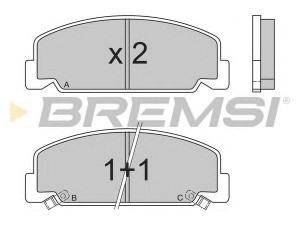 BREMSI BP2406 stabdžių trinkelių rinkinys, diskinis stabdys 
 Techninės priežiūros dalys -> Papildomas remontas
45022SA331126, 45022SA3G10, 45022SA6600