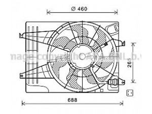 AVA QUALITY COOLING HY7540 ventiliatorius, radiatoriaus 
 Aušinimo sistema -> Oro aušinimas
253802E100