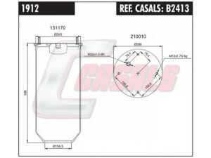 CASALS B2413 dėklas, pneumatinė pakaba