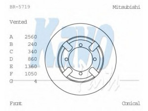 KAVO PARTS BR-5719 stabdžių diskas 
 Dviratė transporto priemonės -> Stabdžių sistema -> Stabdžių diskai / priedai
MB618629