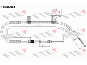 FTE FBS02081 trosas, stovėjimo stabdys 
 Stabdžių sistema -> Valdymo svirtys/trosai
3BD 609 722, 3BD 609 722 A, 3BD 609 722 C