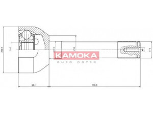 KAMOKA 7026 jungčių komplektas, kardaninis velenas 
 Ratų pavara -> Sujungimai/komplektas
44305-60040