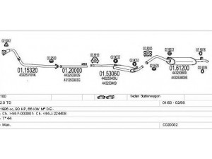 MTS C020032000398 išmetimo sistema 
 Išmetimo sistema -> Išmetimo sistema, visa