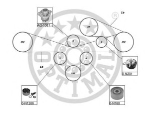 OPTIMAL SK-1619AQ1 vandens siurblio ir paskirstymo diržo komplektas 
 Aušinimo sistema -> Vandens siurblys/tarpiklis -> Vandens siurblys