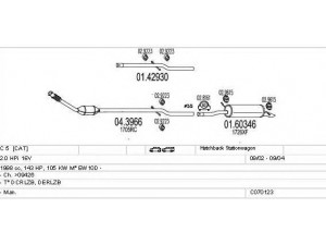 MTS C070123001048 išmetimo sistema 
 Išmetimo sistema -> Išmetimo sistema, visa