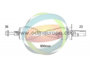 ODM-MULTIPARTS 18-212840 kardaninis velenas 
 Ratų pavara -> Kardaninis velenas
1K0407272BR, 1K0407452RX