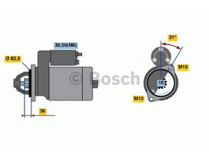 BOSCH 0 001 109 250 starteris 
 Elektros įranga -> Starterio sistema -> Starteris
005 151 13 01, 005 151 66 01, A 005 151 13 01