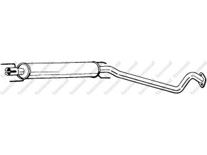 BOSAL 284-331 vidurinis duslintuvas 
 Išmetimo sistema -> Duslintuvas
24455254, 58 52 202
