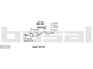 BOSAL 028.073.80 išmetimo sistema 
 Išmetimo sistema -> Išmetimo sistema, visa