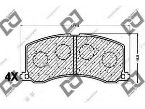DJ PARTS BP1118 stabdžių trinkelių rinkinys, diskinis stabdys 
 Techninės priežiūros dalys -> Papildomas remontas
AY040-SU004, AY040SU004, 55800-60G00