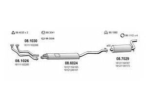 ASSO ART0362 išmetimo sistema 
 Išmetimo sistema -> Išmetimo sistema, visa