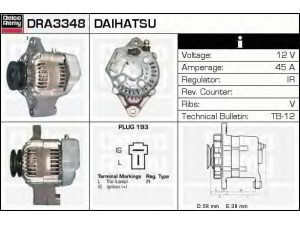 DELCO REMY DRA3348 kintamosios srovės generatorius 
 Elektros įranga -> Kint. sr. generatorius/dalys -> Kintamosios srovės generatorius