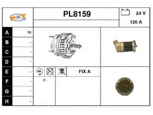 SNRA PL8159 kintamosios srovės generatorius
5000808543, 5001014157