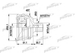 PATRON PCV1122 jungčių komplektas, kardaninis velenas 
 Ratų pavara -> Sujungimai/komplektas
893498099G, 895498099B