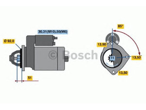 BOSCH 0 001 371 017 starteris