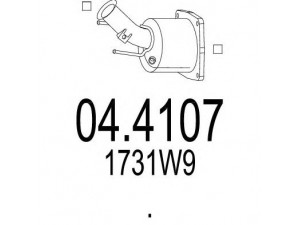 MTS 04.4107 katalizatoriaus keitiklis 
 Išmetimo sistema -> Katalizatoriaus keitiklis
1731W9