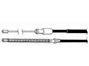 CEF PU02177 trosas, stovėjimo stabdys 
 Stabdžių sistema -> Valdymo svirtys/trosai
474598
