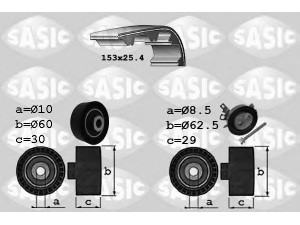 SASIC 1750029 paskirstymo diržo komplektas 
 Techninės priežiūros dalys -> Papildomas remontas
083193, 0831T4, 0831T6, 9400831559
