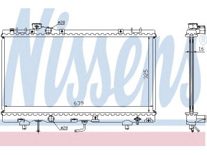NISSENS 647041 radiatorius, variklio aušinimas 
 Aušinimo sistema -> Radiatorius/alyvos aušintuvas -> Radiatorius/dalys
16400-11590, 16400-11591, 16400-11600