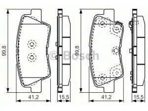 BOSCH 0 986 TB3 203 stabdžių trinkelių rinkinys, diskinis stabdys 
 Techninės priežiūros dalys -> Papildomas remontas
04466 02280, 583022VA30, 583022VA50
