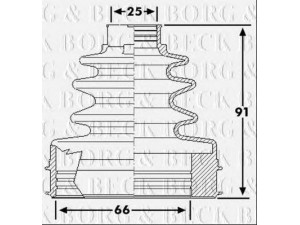 BORG & BECK BCB6265 gofruotoji membrana, kardaninis velenas 
 Ratų pavara -> Gofruotoji membrana
31 60 6 779 993, 31 60 7 591 695