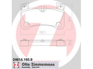 ZIMMERMANN 24614.165.9 stabdžių trinkelių rinkinys, diskinis stabdys 
 Techninės priežiūros dalys -> Papildomas remontas
955 352 939 60, 955 352 939 61