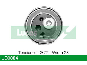 LUCAS ENGINE DRIVE LD0884 įtempiklio skriemulys, paskirstymo diržas
