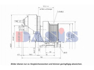 AKS DASIS 851196N magnetinė sankaba, oro kondicionieriaus kompresorius