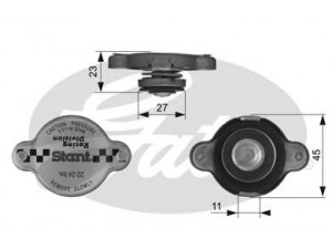 GATES RC10362 radiatoriaus dangtelis
