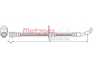 METZGER 4110875 stabdžių žarnelė 
 Stabdžių sistema -> Stabdžių žarnelės
D651-43980